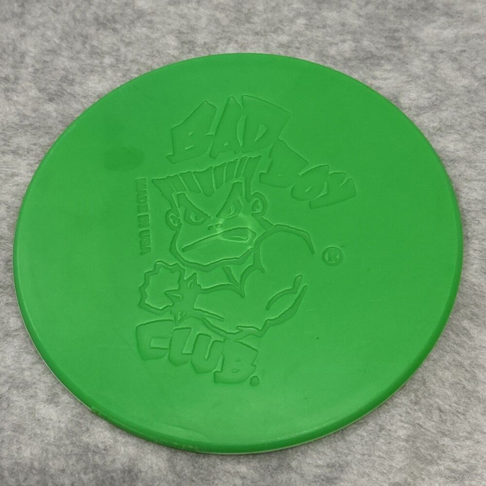 VTG 90s - BAD BOY CLUB - 5" POG Slammer Game Board - Green Recessed Logo